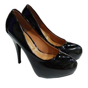 Stilettos Plataforma Negros Taco Aguja Talle 35 