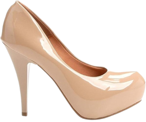 Stilletos Plataforma Beige Taco Aguja Talle 35