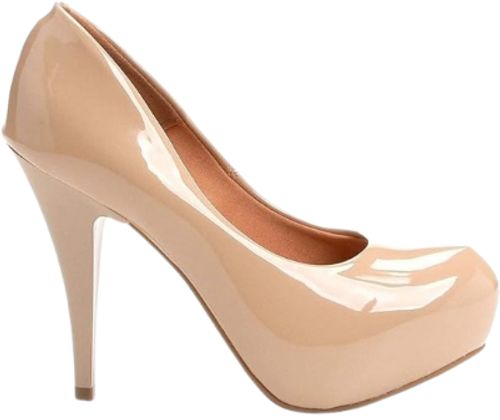 Stilletos Plataforma Beige Taco Aguja Talle 35