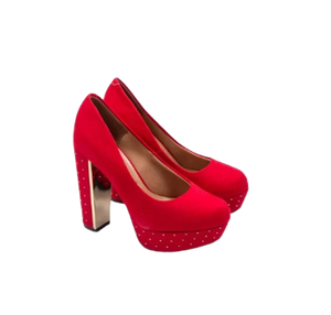 Plataformas Vizzano Rojas Con Apliques