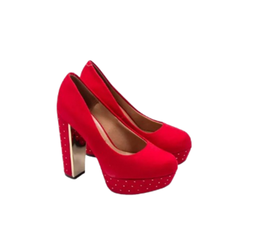 Plataformas Vizzano Rojas Con Apliques